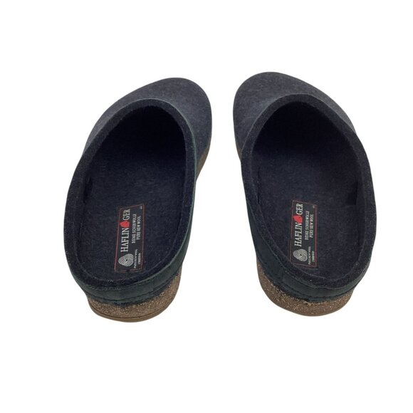 Haflinger Grizzly Torben Pure Wool Mens 44 Slip On Clogs Cork Rubber - Picture 3 of 10